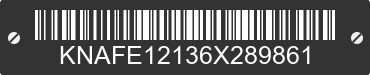 2006 KIA Spectra KNAFE12136X289861 VIN decoded