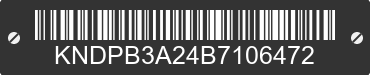 2011 KIA Sportage KNDPB3A24B7106472 VIN decoded