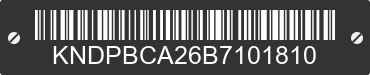 2011 KIA Sportage KNDPBCA26B7101810 VIN decoded