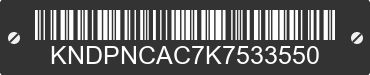 2019 KIA Sportage KNDPNCAC7K7533550 VIN decoded