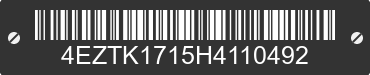 2017 KZ-RV Sportsmen 4EZTK1715H4110492 VIN decoded