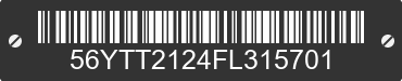 2015 LANCE CAMPER Lance Camper 56YTT2124FL315701 VIN decoded