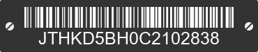 2012 LEXUS CT JTHKD5BH0C2102838 VIN decoded