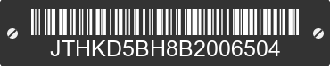 2011 LEXUS CT JTHKD5BH8B2006504 VIN decoded