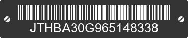 2006 LEXUS ES JTHBA30G965148338 VIN decoded