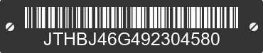 2009 LEXUS ES JTHBJ46G492304580 VIN decoded