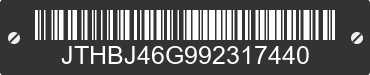 2009 LEXUS ES JTHBJ46G992317440 VIN decoded