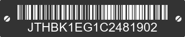 2012 LEXUS ES JTHBK1EG1C2481902 VIN decoded