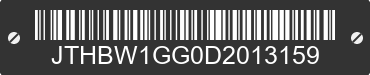 2013 LEXUS ES JTHBW1GG0D2013159 VIN decoded