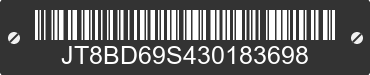 2003 LEXUS GS JT8BD69S430183698 VIN decoded