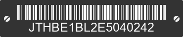 2014 LEXUS GS JTHBE1BL2E5040242 VIN decoded