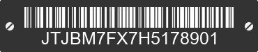 2017 LEXUS GX JTJBM7FX7H5178901 VIN decoded