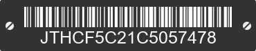 2012 LEXUS IS JTHCF5C21C5057478 VIN decoded