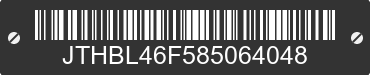 2008 LEXUS LS JTHBL46F585064048 VIN decoded