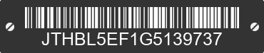 2016 LEXUS LS JTHBL5EF1G5139737 VIN decoded