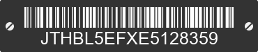 2014 LEXUS LS JTHBL5EFXE5128359 VIN decoded