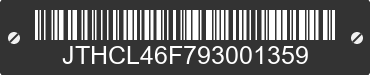 2009 LEXUS LS JTHCL46F793001359 VIN decoded