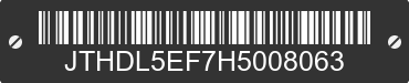 2017 LEXUS LS JTHDL5EF7H5008063 VIN decoded