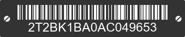 2010 LEXUS RX 2T2BK1BA0AC049653 VIN decoded