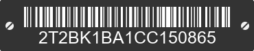2012 LEXUS RX 2T2BK1BA1CC150865 VIN decoded