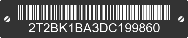 2013 LEXUS RX 2T2BK1BA3DC199860 VIN decoded