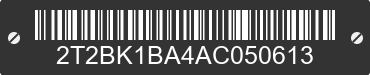 2010 LEXUS RX 2T2BK1BA4AC050613 VIN decoded