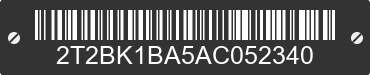 2010 LEXUS RX 2T2BK1BA5AC052340 VIN decoded