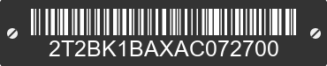2010 LEXUS RX 2T2BK1BAXAC072700 VIN decoded