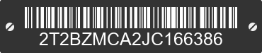 2018 LEXUS RX 2T2BZMCA2JC166386 VIN decoded