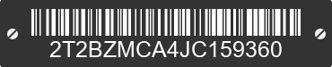 2018 LEXUS RX 2T2BZMCA4JC159360 VIN decoded