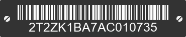 2010 LEXUS RX 2T2ZK1BA7AC010735 VIN decoded