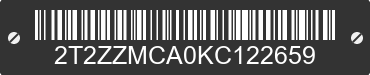 2019 LEXUS RX 2T2ZZMCA0KC122659 VIN decoded