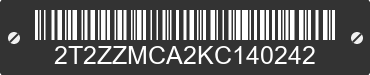 2019 LEXUS RX 2T2ZZMCA2KC140242 VIN decoded