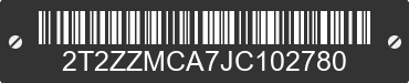 2018 LEXUS RX 2T2ZZMCA7JC102780 VIN decoded