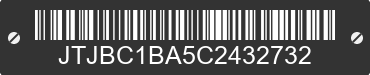 2012 LEXUS RX JTJBC1BA5C2432732 VIN decoded