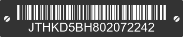 0 LEXUS UX JTHKD5BH802072242 VIN decoded