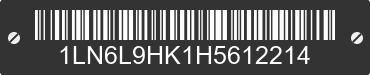 2017 LINCOLN Continental 1LN6L9HK1H5612214 VIN decoded