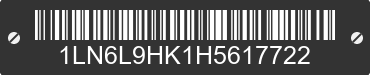 2017 LINCOLN Continental 1LN6L9HK1H5617722 VIN decoded