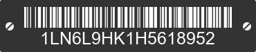 2017 LINCOLN Continental 1LN6L9HK1H5618952 VIN decoded