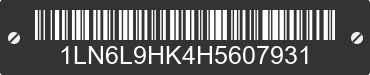 2017 LINCOLN Continental 1LN6L9HK4H5607931 VIN decoded