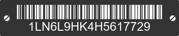 2017 LINCOLN Continental 1LN6L9HK4H5617729 VIN decoded