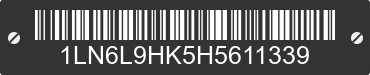 2017 LINCOLN Continental 1LN6L9HK5H5611339 VIN decoded