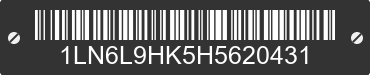 2017 LINCOLN Continental 1LN6L9HK5H5620431 VIN decoded