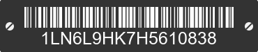 2017 LINCOLN Continental 1LN6L9HK7H5610838 VIN decoded