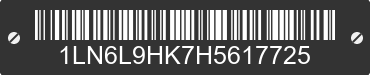 2017 LINCOLN Continental 1LN6L9HK7H5617725 VIN decoded
