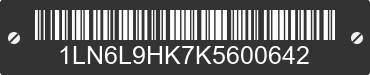 2019 LINCOLN Continental 1LN6L9HK7K5600642 VIN decoded