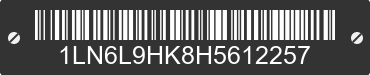 2017 LINCOLN Continental 1LN6L9HK8H5612257 VIN decoded