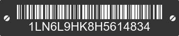 2017 LINCOLN Continental 1LN6L9HK8H5614834 VIN decoded