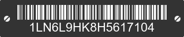 2017 LINCOLN Continental 1LN6L9HK8H5617104 VIN decoded
