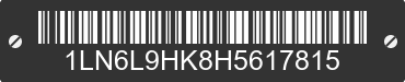 2017 LINCOLN Continental 1LN6L9HK8H5617815 VIN decoded